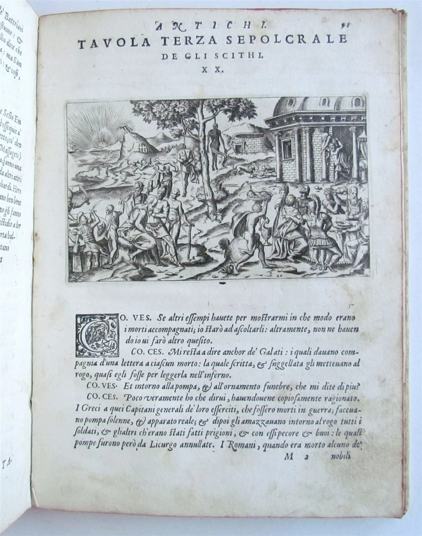 1574 ILLUSTRATED ANCIENT BURIAL RITES antique Funerali antichi VELLUM BINDING - 8
