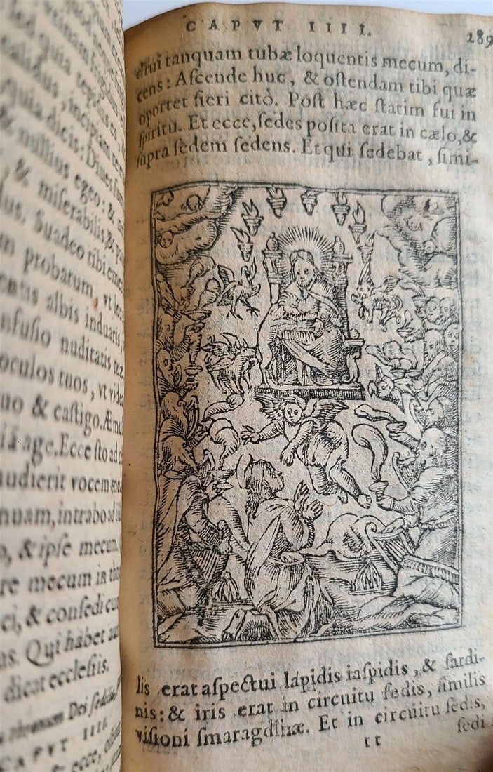 1578 BIBLE in LATIN ILLUSTRATED NEW TESTAMENT VELLUM BOUND 16th CENTURY antique - 16