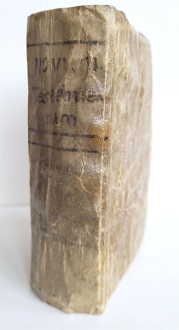 1578 BIBLE in LATIN ILLUSTRATED NEW TESTAMENT VELLUM BOUND 16th CENTURY antique - 2