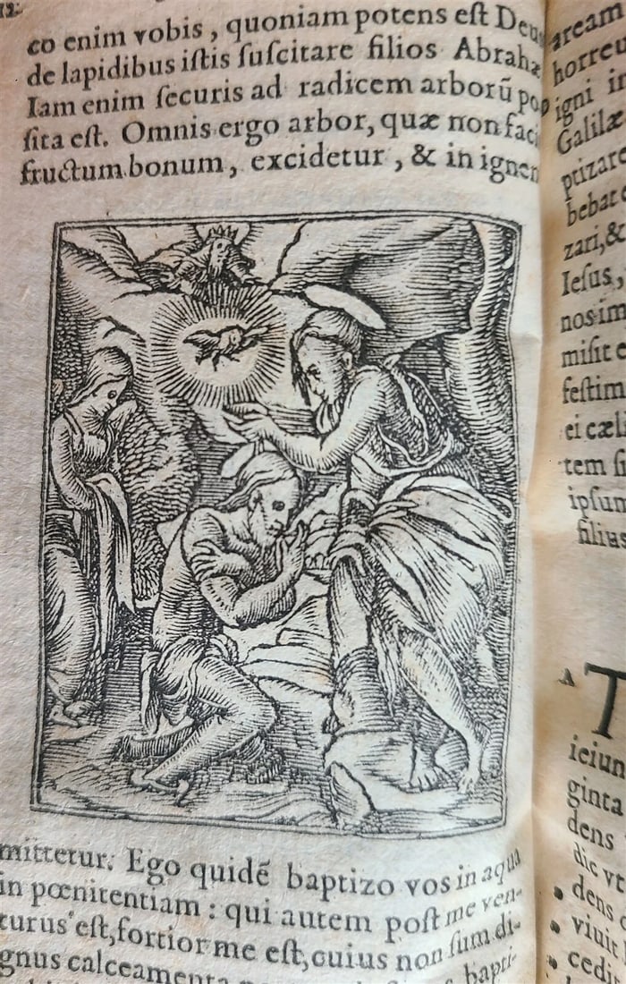 1578 BIBLE in LATIN ILLUSTRATED NEW TESTAMENT VELLUM BOUND 16th CENTURY antique - 5
