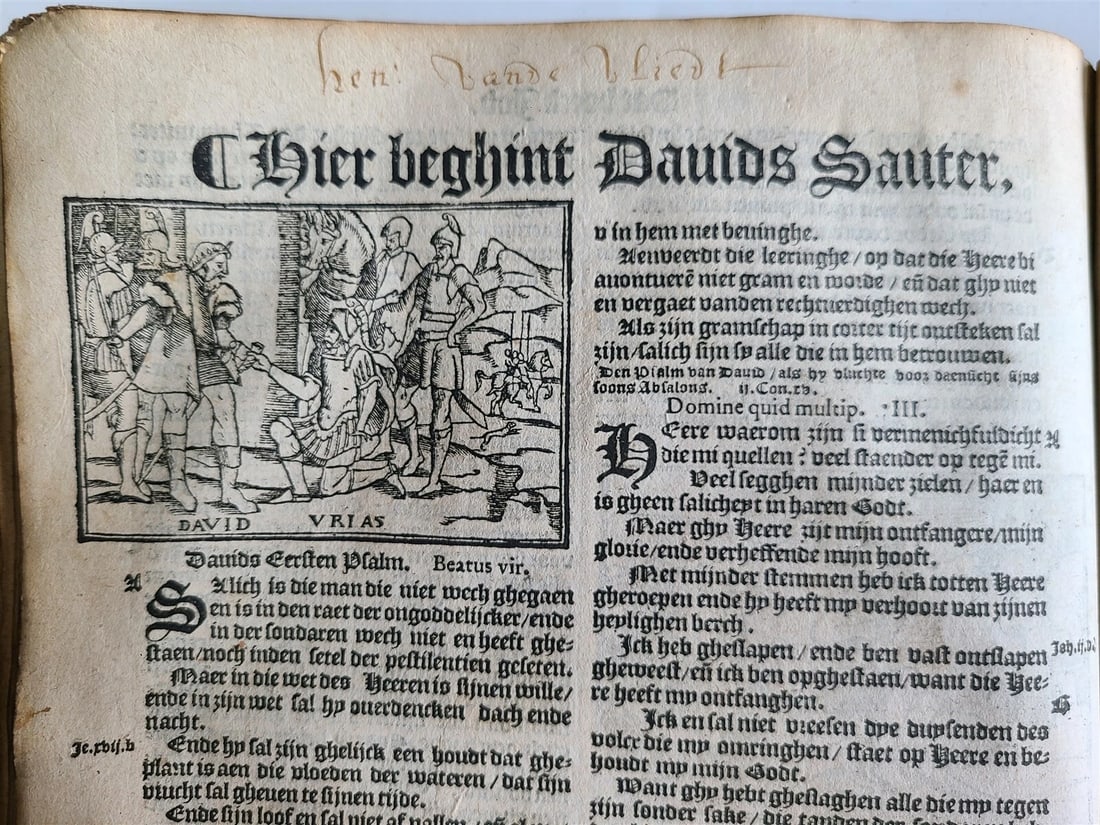 1565 BIBLE in DUTCH ILLUSTRATED 16th CENTURY antique FOLIO VELLUM BOUND rare - 14