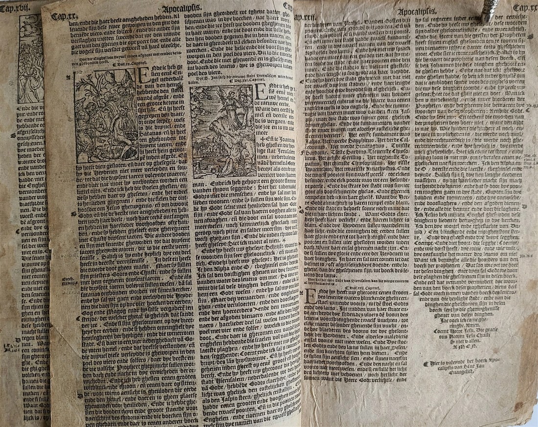 1565 BIBLE in DUTCH ILLUSTRATED 16th CENTURY antique FOLIO VELLUM BOUND rare - 20