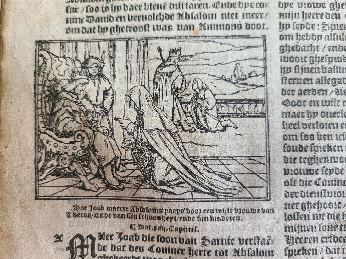 1565 BIBLE in DUTCH ILLUSTRATED 16th CENTURY antique FOLIO VELLUM BOUND rare - 3