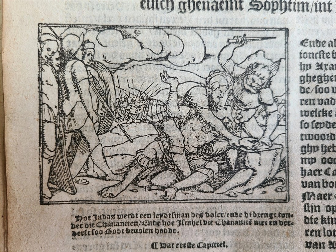 1565 BIBLE in DUTCH ILLUSTRATED 16th CENTURY antique FOLIO VELLUM BOUND rare - 5