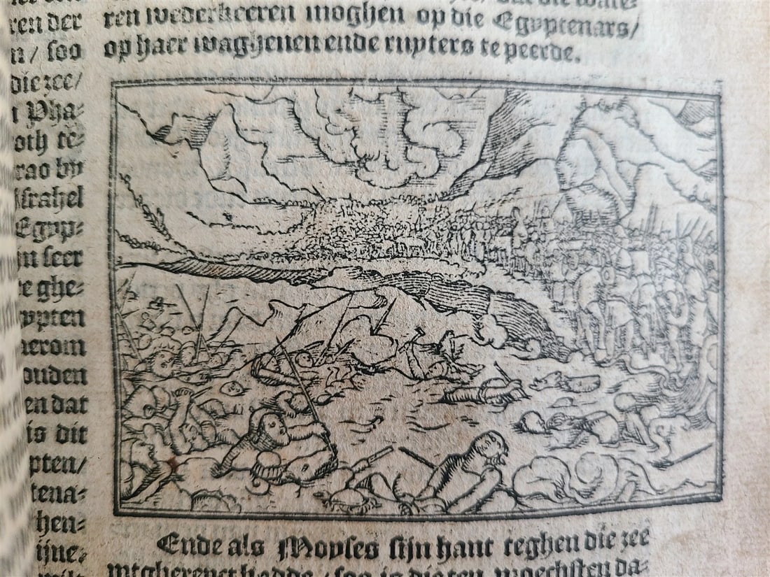 1565 BIBLE in DUTCH ILLUSTRATED 16th CENTURY antique FOLIO VELLUM BOUND rare - 8