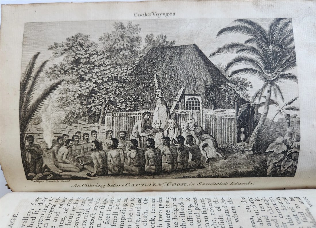 1790 CAPTAIN COOK'S VOYAGES ROUND THE WORLD 3 VOLS ILLUSTRATED antique ENGLISH - 14