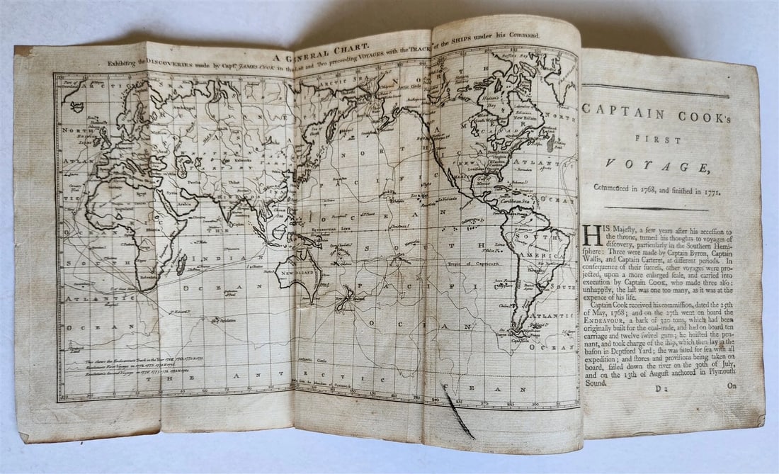 1790 CAPTAIN COOK'S VOYAGES ROUND THE WORLD 3 VOLS ILLUSTRATED antique ENGLISH - 17