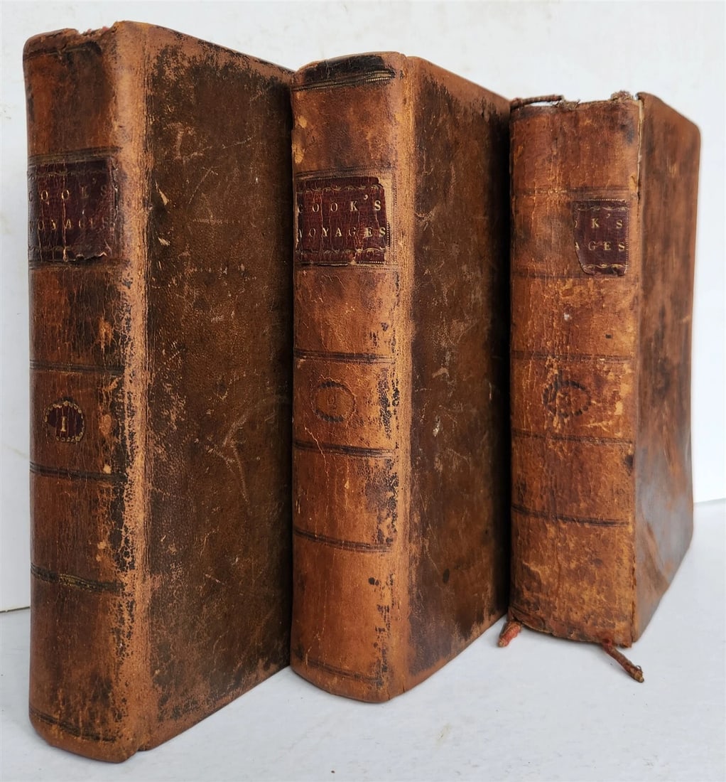 1790 CAPTAIN COOK'S VOYAGES ROUND THE WORLD 3 VOLS ILLUSTRATED antique ENGLISH - 2
