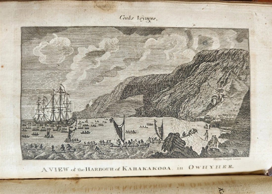 1790 CAPTAIN COOK'S VOYAGES ROUND THE WORLD 3 VOLS ILLUSTRATED antique ENGLISH - 5