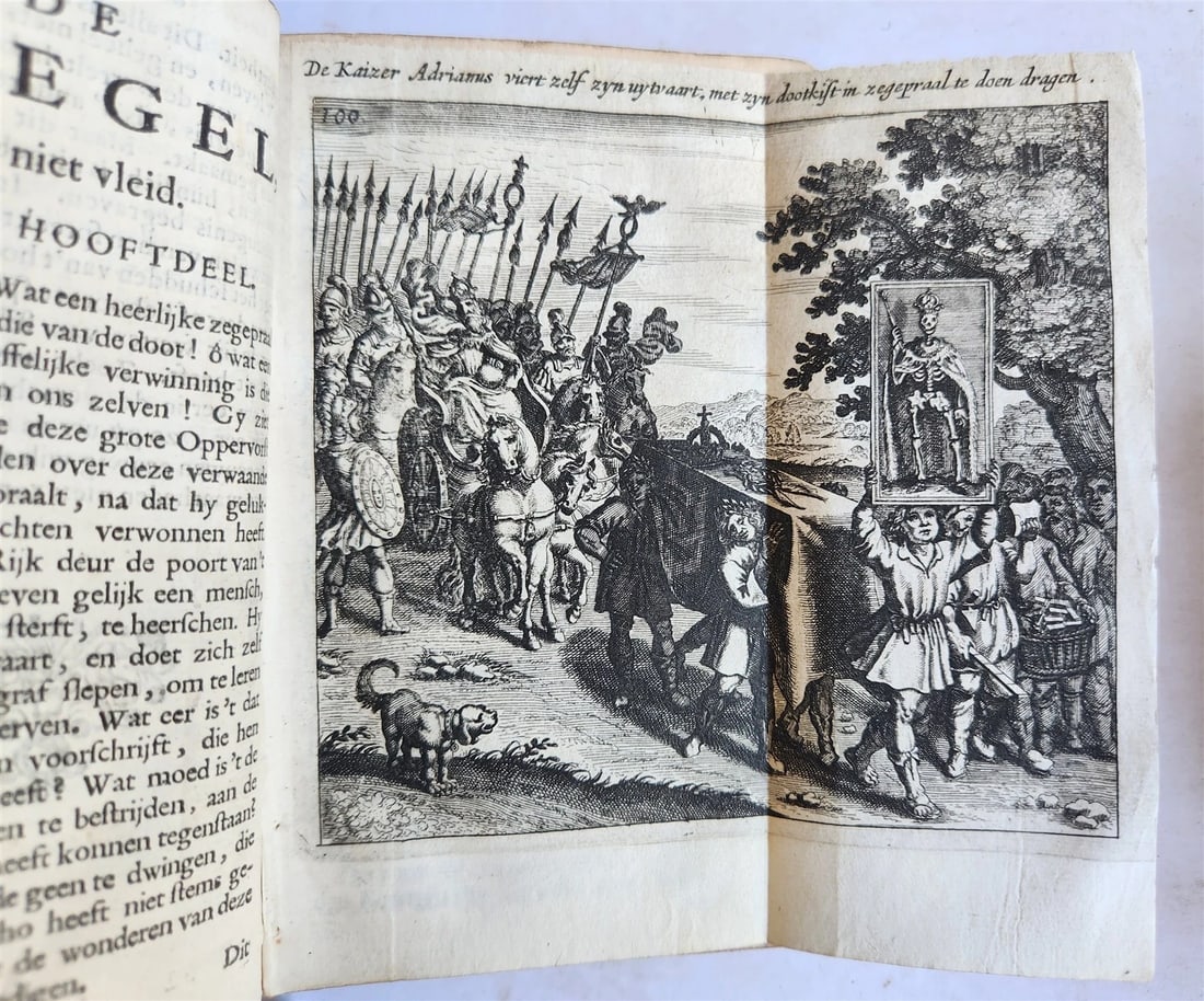 1666 THEOLOGY in DUTCH 4 VOLUMES ILLUSTRATED SET antique VELLUM BINDINGS - 10