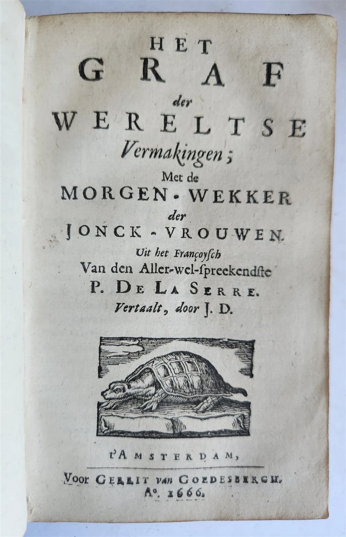 1666 THEOLOGY in DUTCH 4 VOLUMES ILLUSTRATED SET antique VELLUM BINDINGS - 12