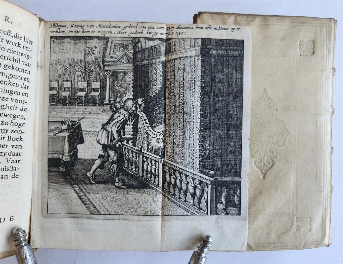 1666 THEOLOGY in DUTCH 4 VOLUMES ILLUSTRATED SET antique VELLUM BINDINGS - 8