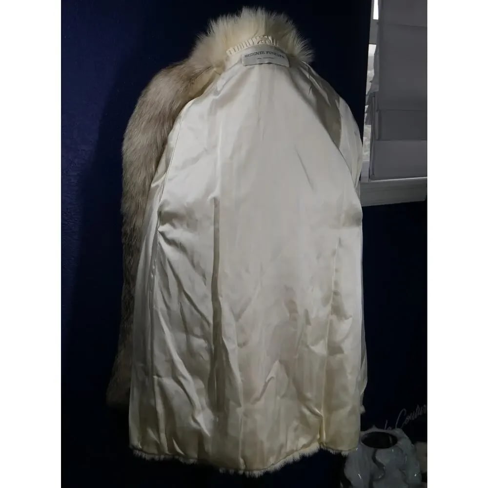 Gorgeous Platinum Fox & Pearl Mink Fur Coat Jacket - 5
