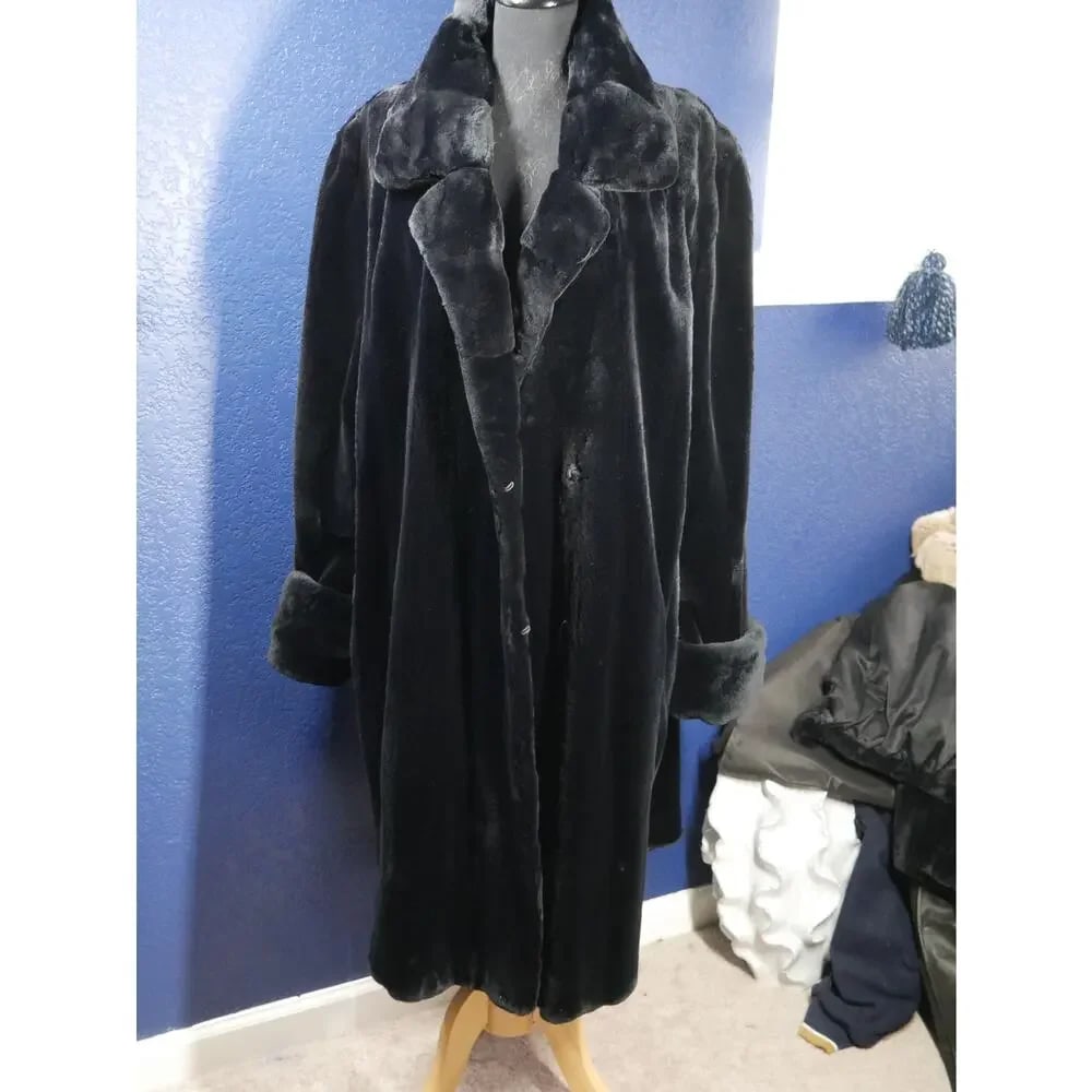 Gorgeous Unisex Dark Navy Sheared Mink Reversible Fur Coat Jacket (1 of 12)