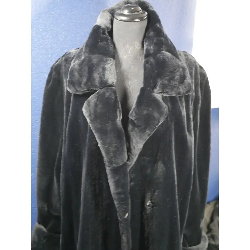 Gorgeous Unisex Dark Navy Sheared Mink Reversible Fur Coat Jacket - 2