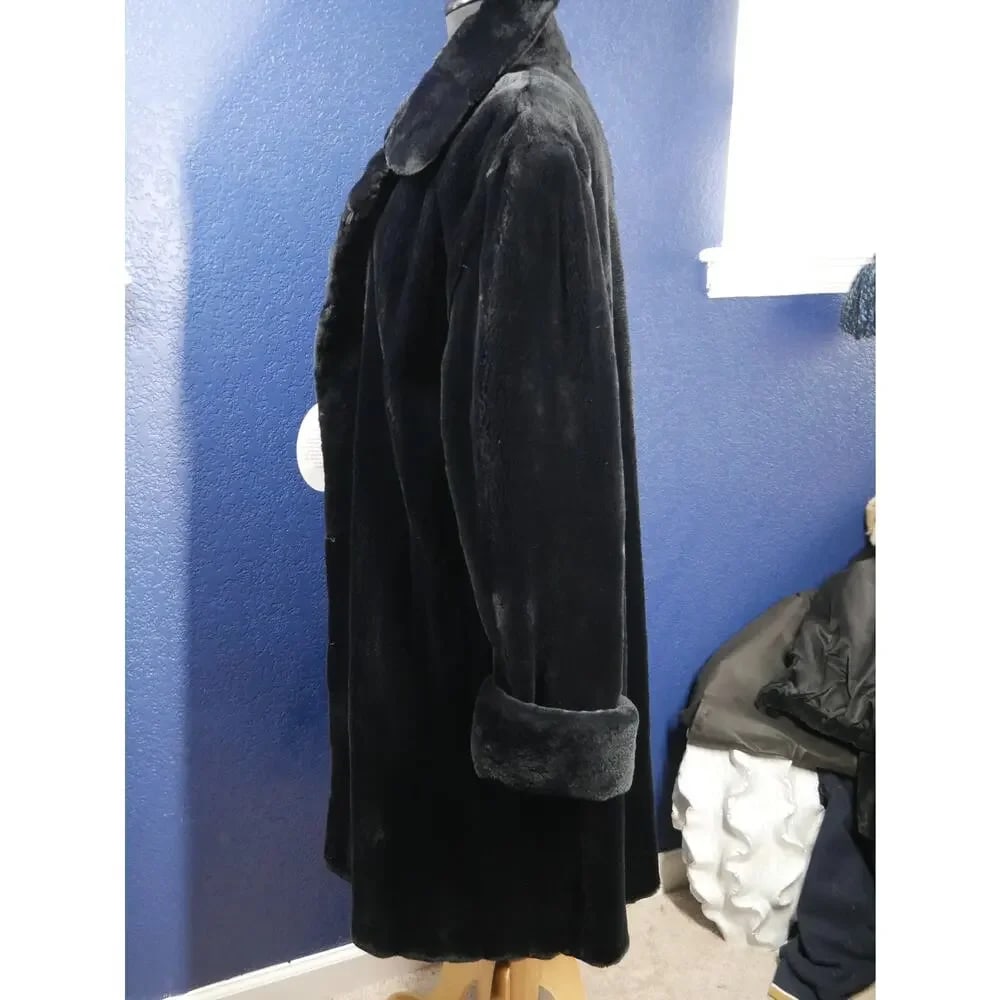 Gorgeous Unisex Dark Navy Sheared Mink Reversible Fur Coat Jacket - 5