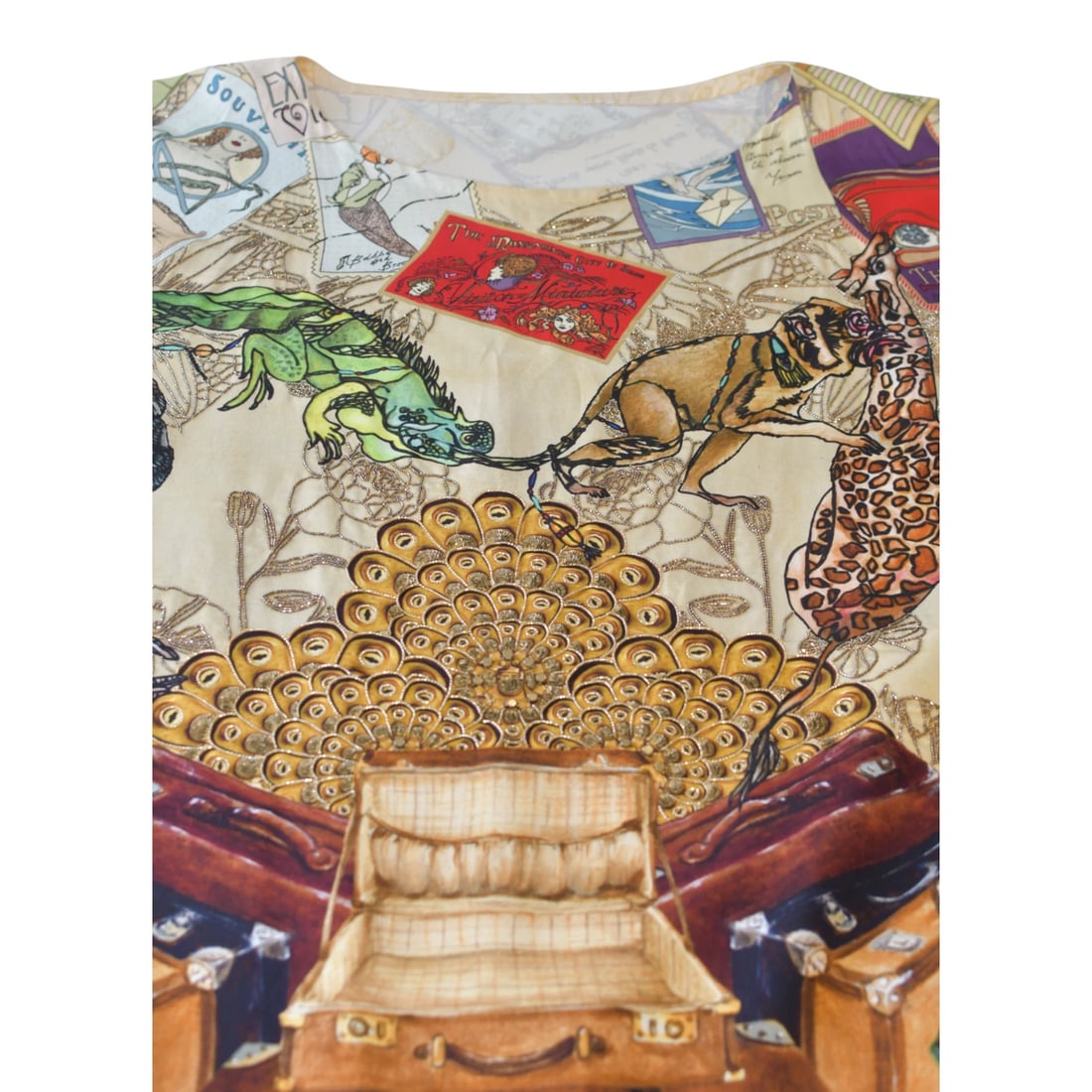 Basso & Brooke Archival Embellished Beads Squins Tunic Dress Mid-2000s One Size - 4