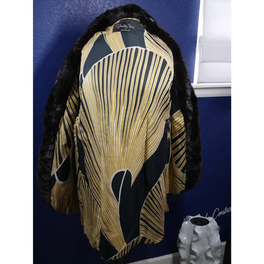 Beautiful Directional Mink Swing Fur Coat Jacket XL Plus - 5