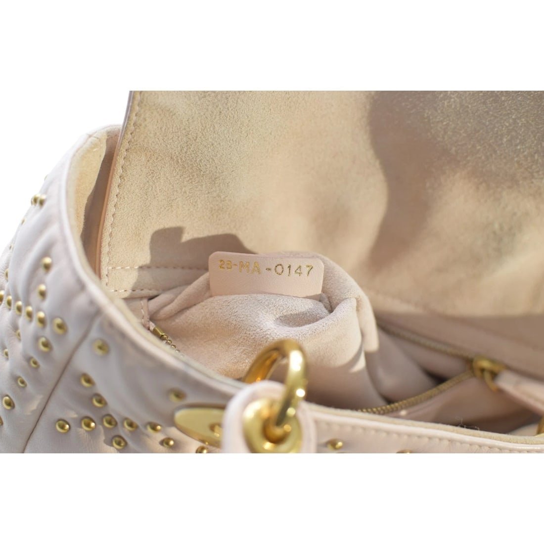 Christian Dior Mini Lambskin Cannage Studded Supple Lady Dior Satchel Wide Strap - 17