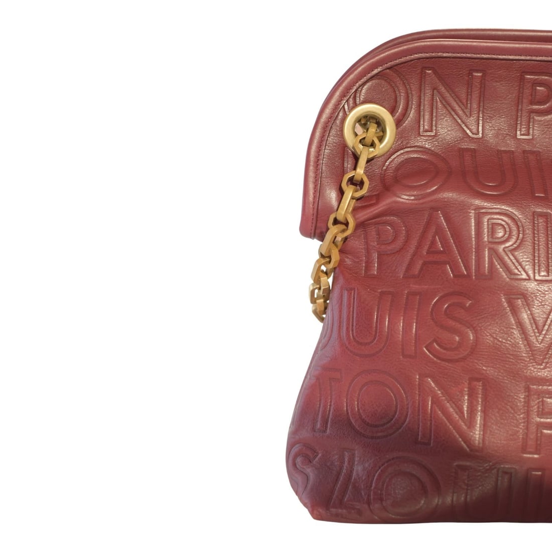 Louis Vuitton Limited Edition Burgundy Leather Paris Souple Wish Bag FW 2008 - 12