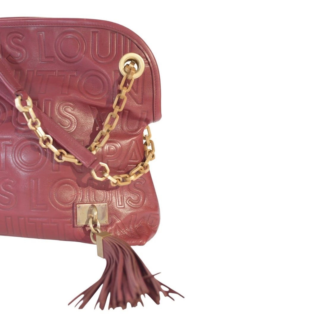 Louis Vuitton Limited Edition Burgundy Leather Paris Souple Wish Bag FW 2008 - 19
