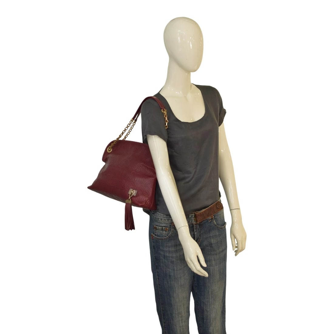 Louis Vuitton Limited Edition Burgundy Leather Paris Souple Wish Bag FW 2008 - 20