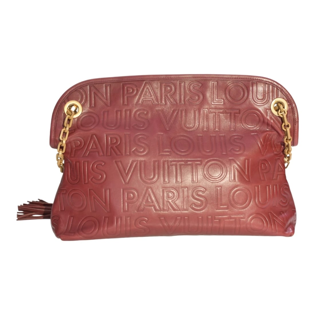 Louis Vuitton Limited Edition Burgundy Leather Paris Souple Wish Bag FW 2008 - 2