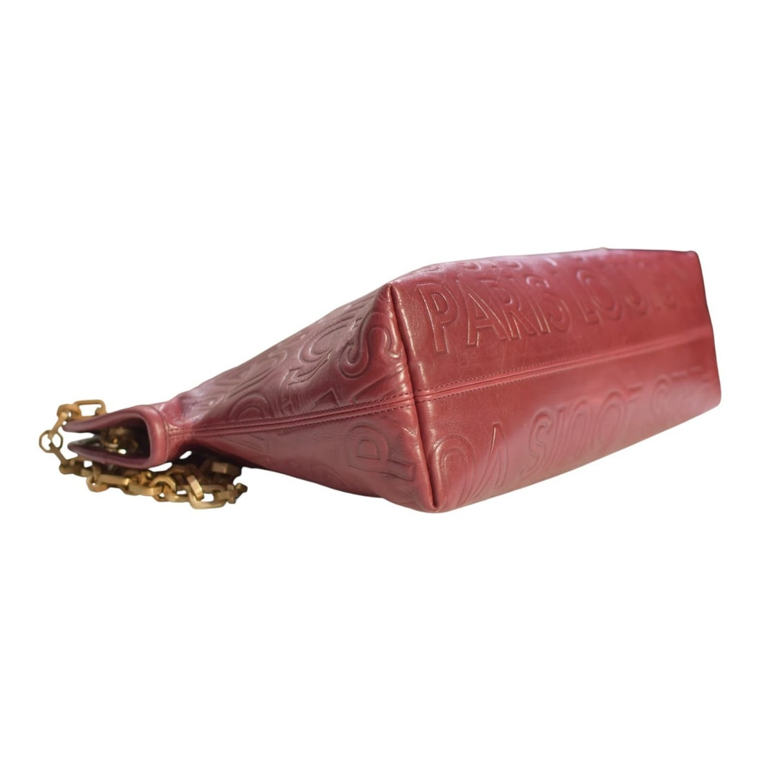 Louis Vuitton Limited Edition Burgundy Leather Paris Souple Wish Bag FW 2008 - 7
