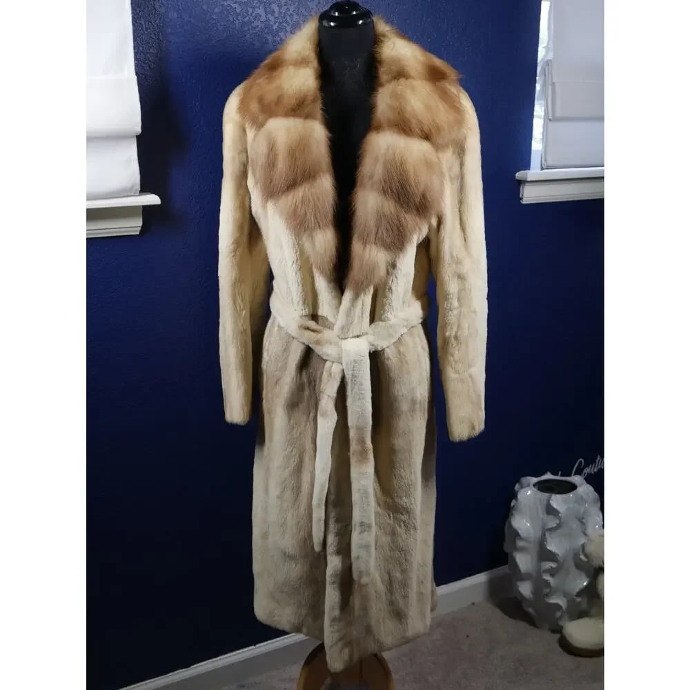 Stunning Laser Sheared Female Mink & Stone Marten Sable Fur Coat Jacket (1 of 6)
