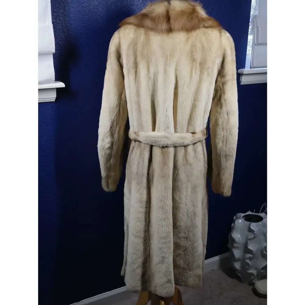 Stunning Laser Sheared Female Mink & Stone Marten Sable Fur Coat Jacket - 4
