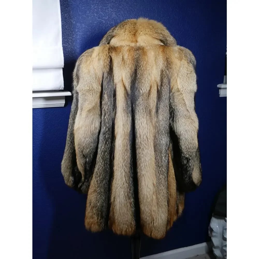 Amazing American Plains Fox Fur Coat Jacket Unisex! - 3