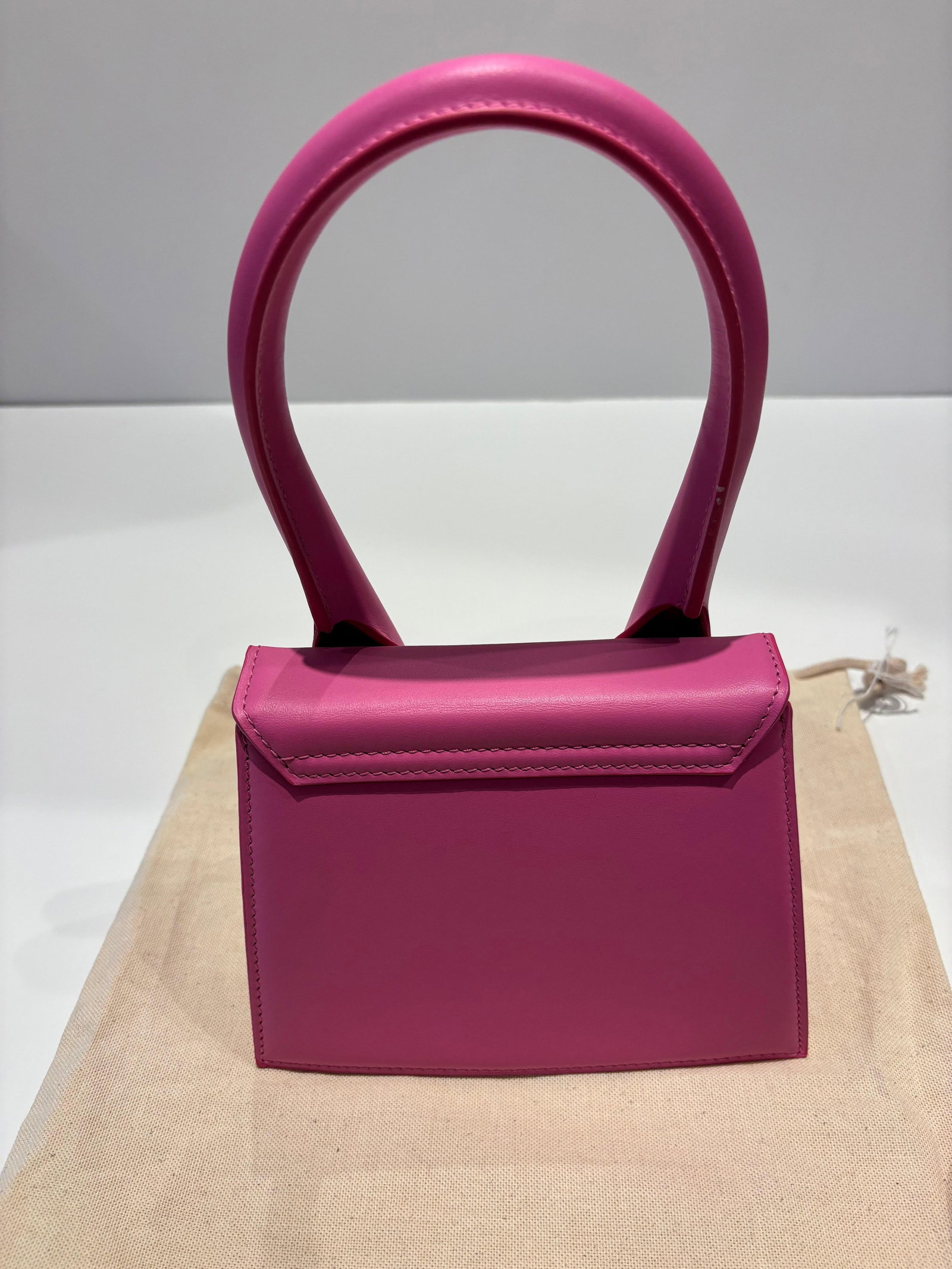 Jacquemus Chiquita Moyen Pink Crossbody Bag with Adjustable Strap, New - 2