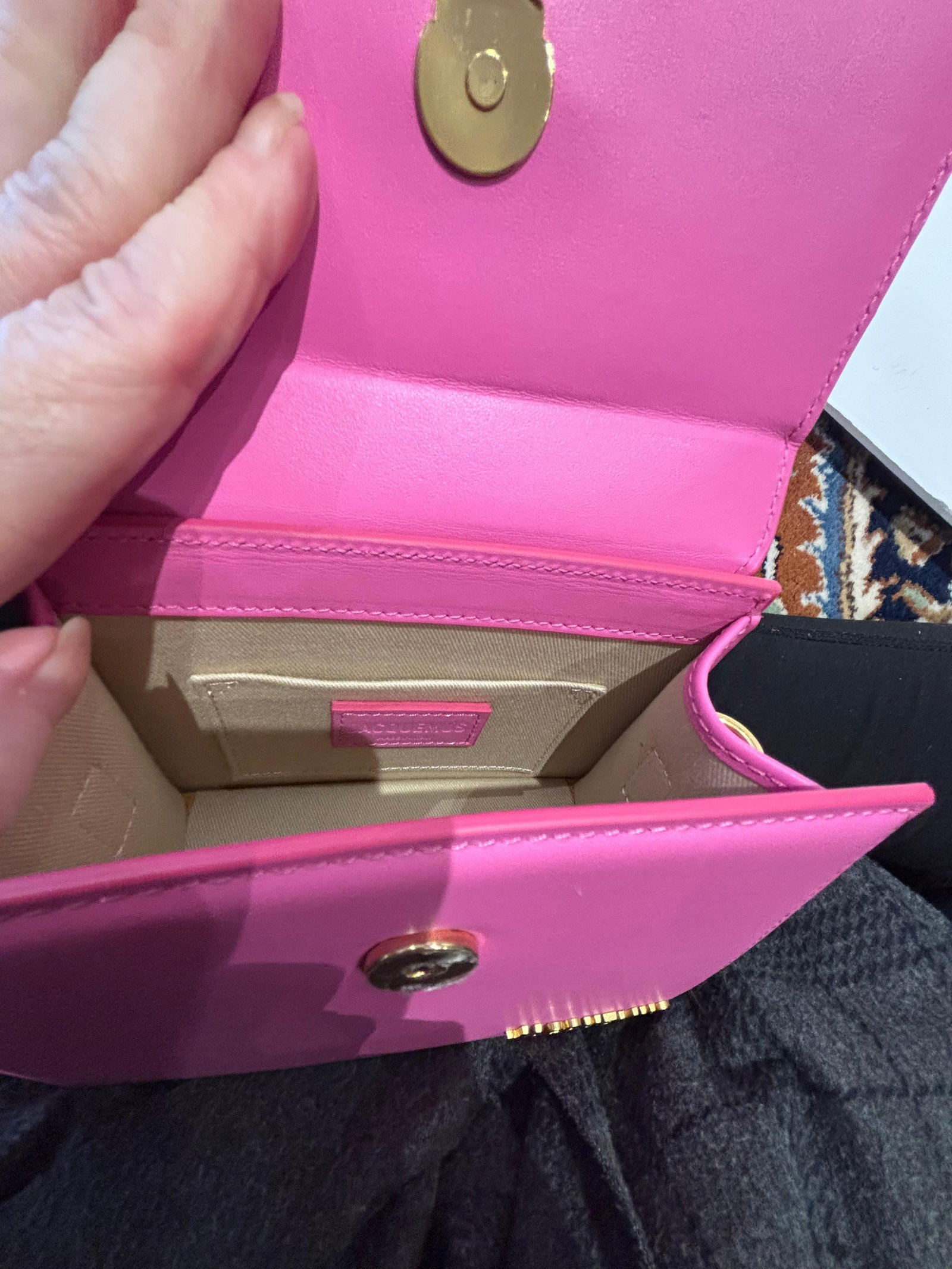 Jacquemus Chiquita Moyen Pink Crossbody Bag with Adjustable Strap, New - 4