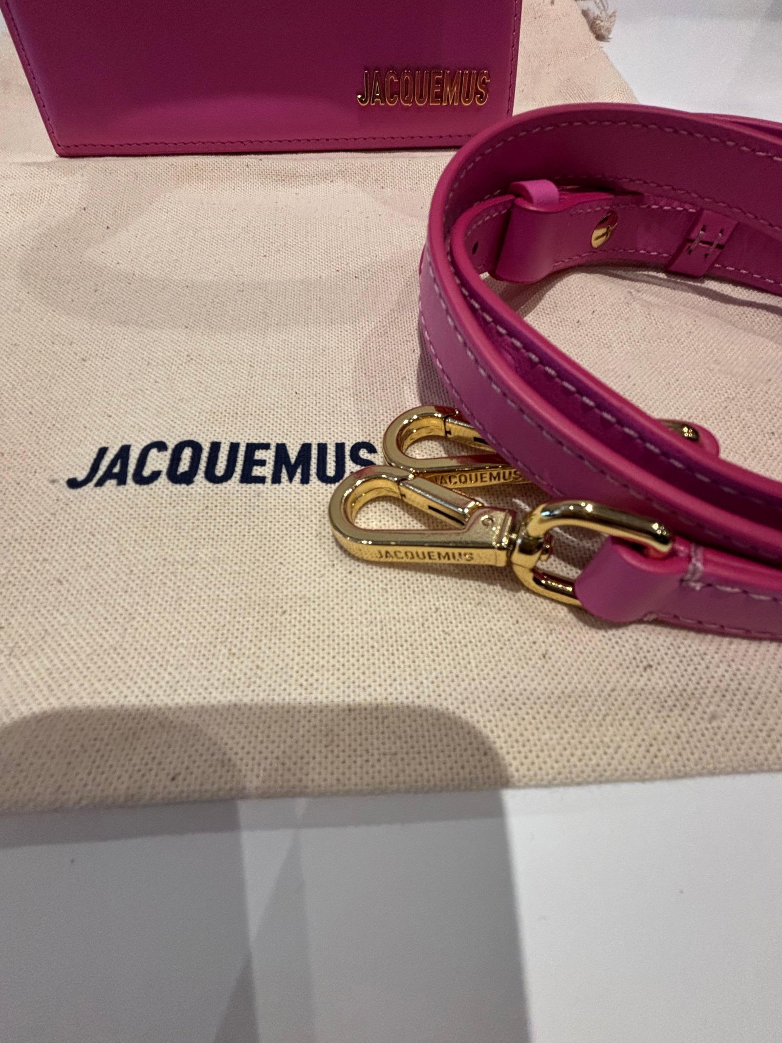Jacquemus Chiquita Moyen Pink Crossbody Bag with Adjustable Strap, New - 6