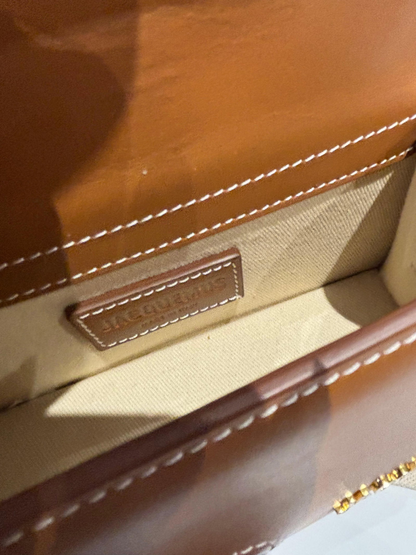 NEW Jacquemus Bambino Mini Light Brown Calf Leather Crossbody Bag - 2