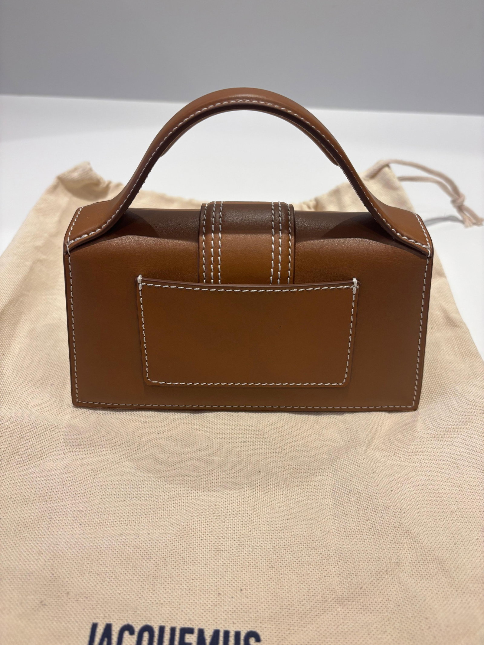 NEW Jacquemus Bambino Mini Light Brown Calf Leather Crossbody Bag - 9