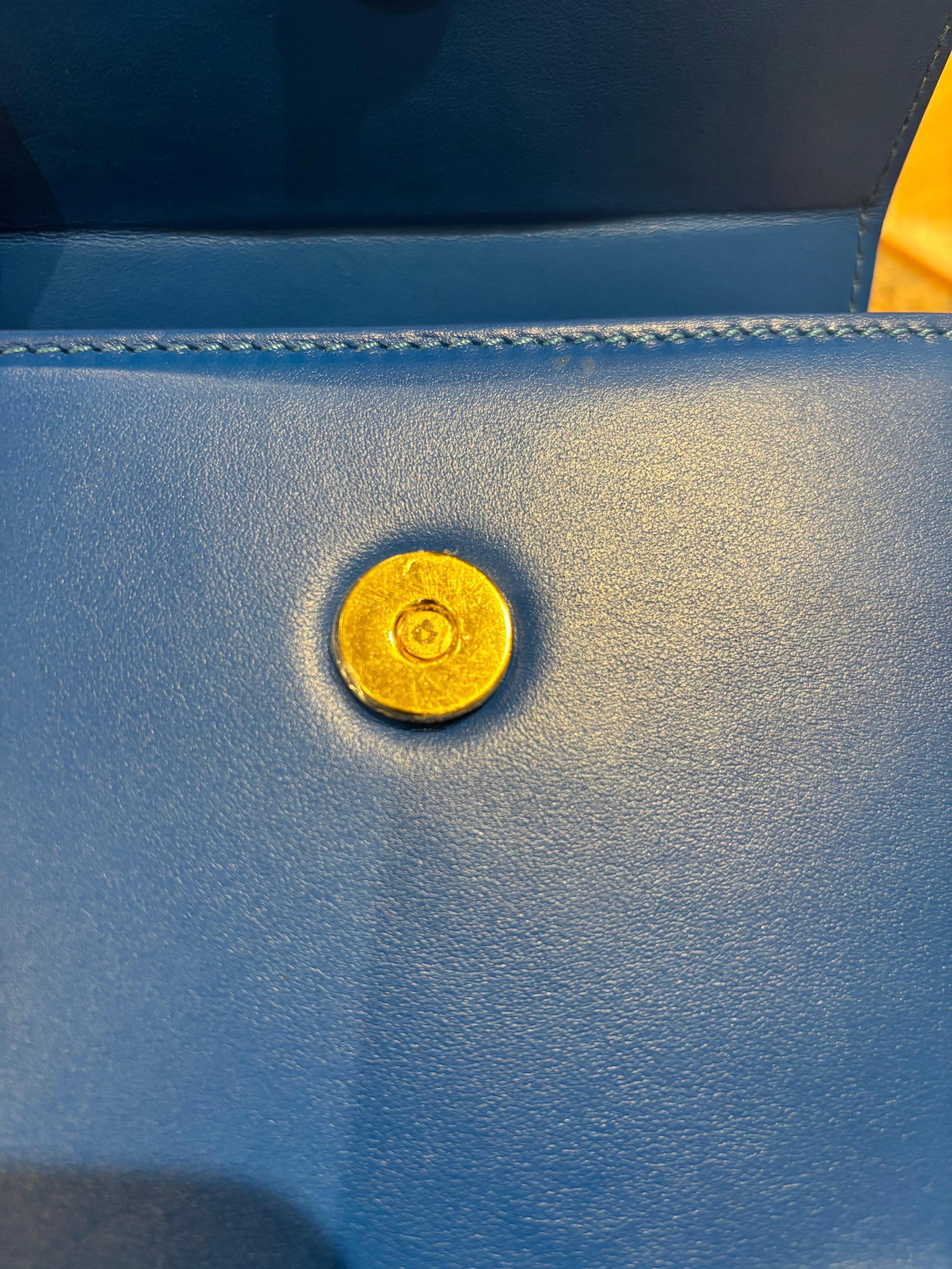 Jacquemus New Chiquita Moyen Electric Blue Leather Crossbody Bag - 6
