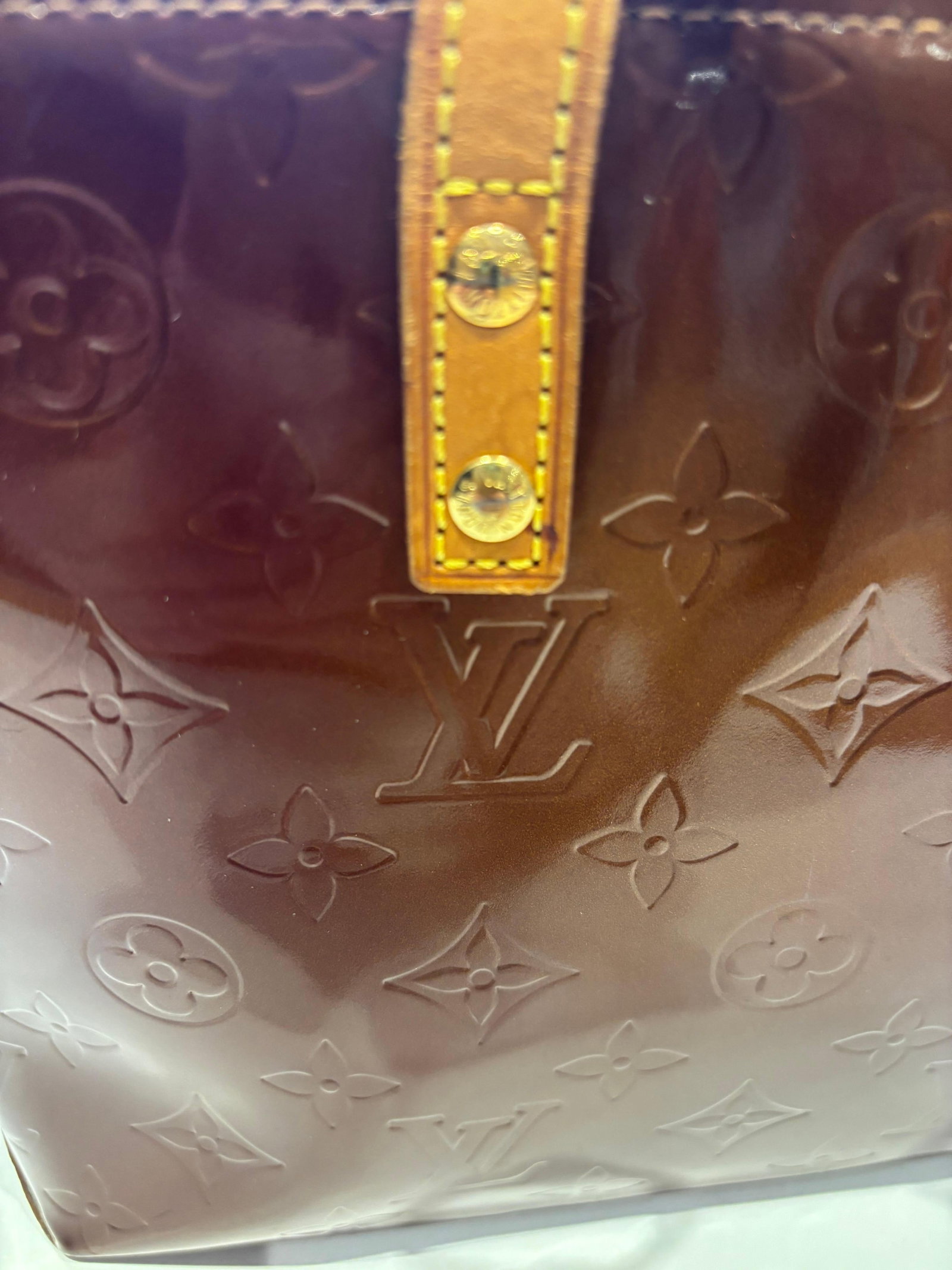 Louis Vuitton 2004 (MI0084) Bronze Monogram Vernis PM Tote Bag - 14