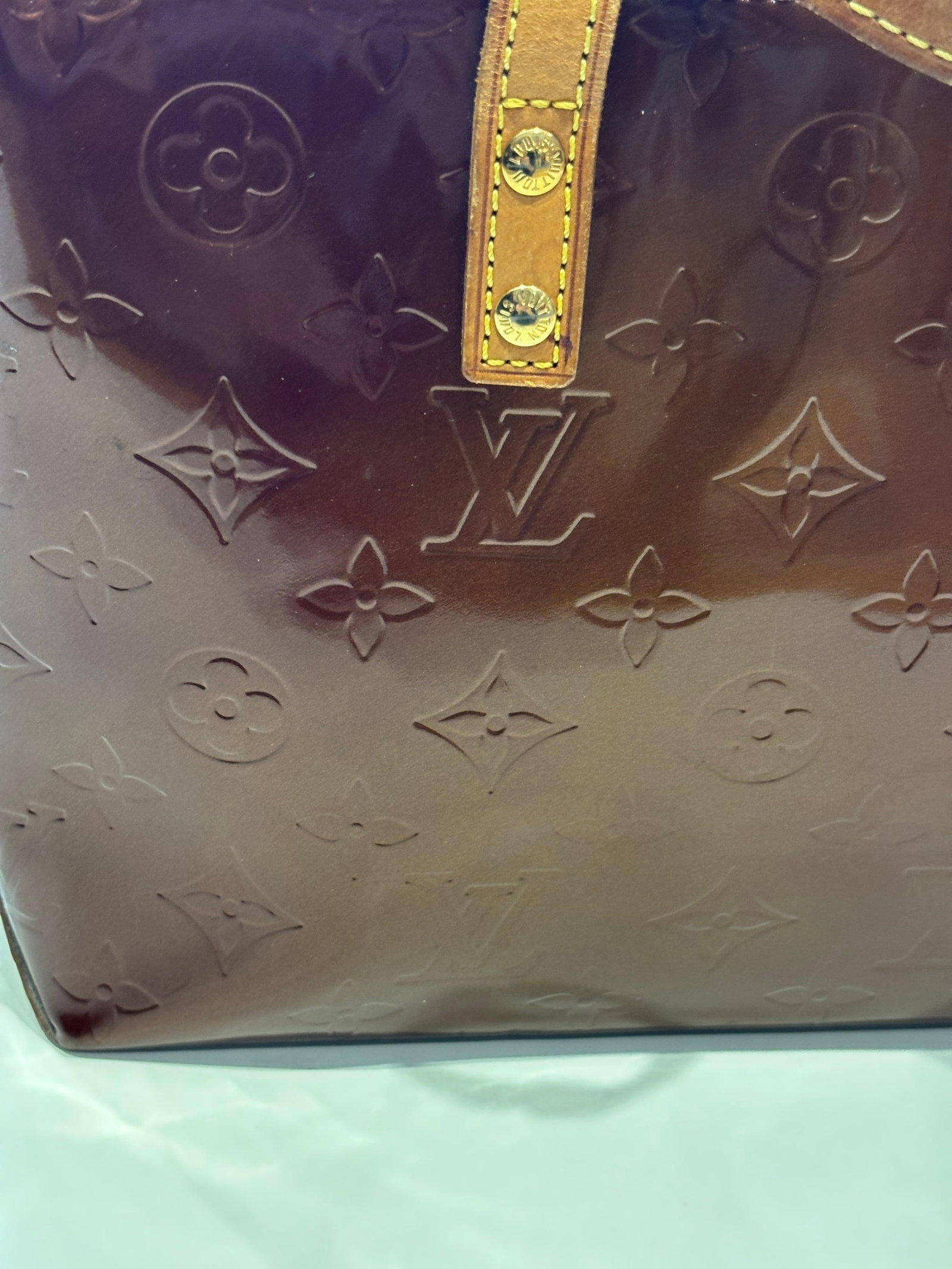 Louis Vuitton 2004 (MI0084) Bronze Monogram Vernis PM Tote Bag - 18