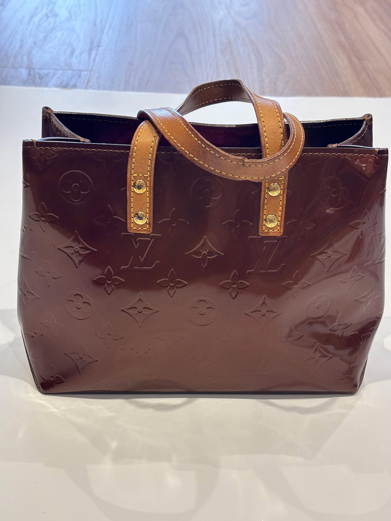 Louis Vuitton 2004 (MI0084) Bronze Monogram Vernis PM Tote Bag - 9
