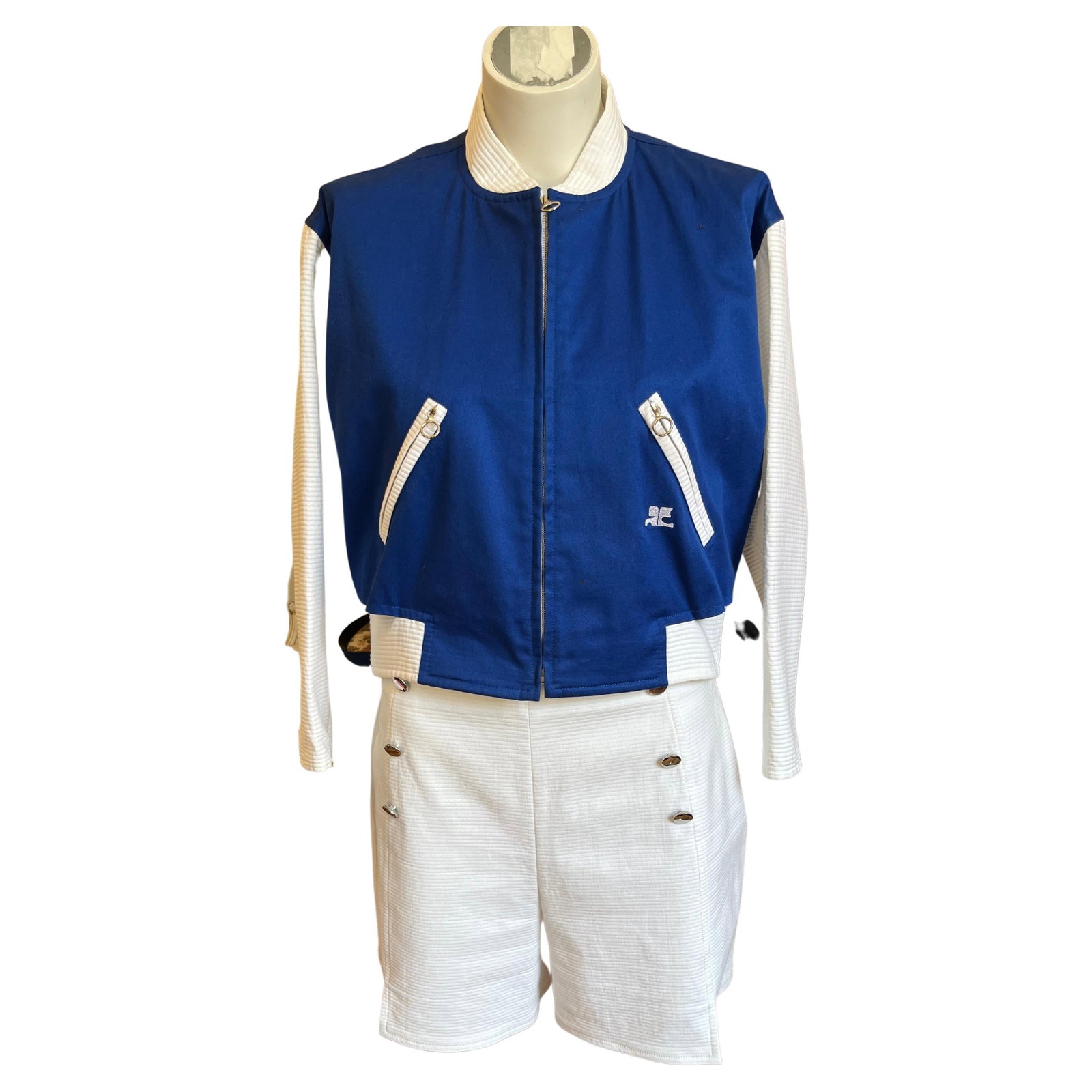 1960s Andre Courreges Skirt Suit (42 fr) 3-Piece Suit (Jacket, Skirt and Shorts) - 7