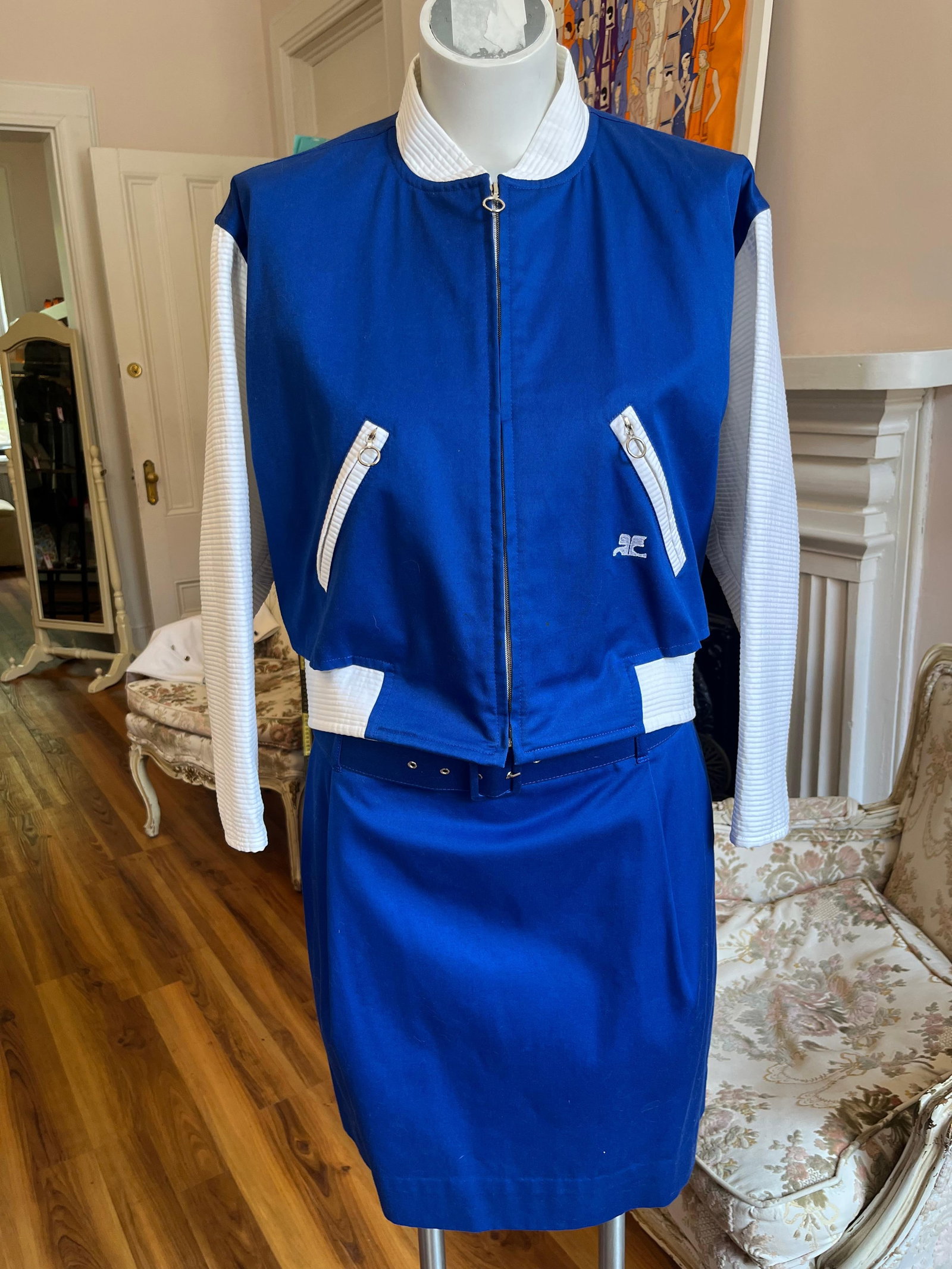 1960s Andre Courreges Skirt Suit (42 fr) 3-Piece Suit (Jacket, Skirt and Shorts) - 8