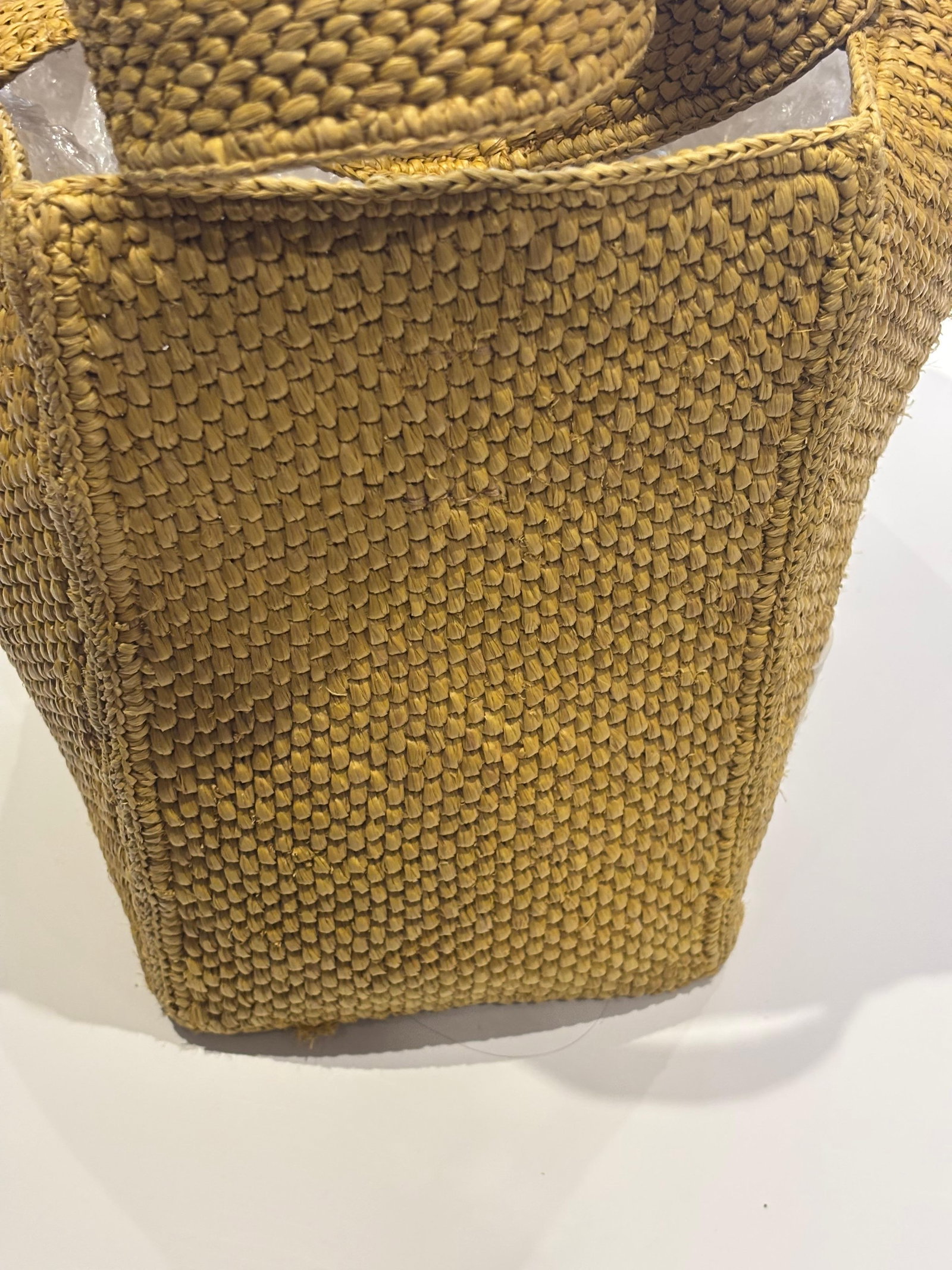 Loewe FONT Citron Yellow Large Handwoven Raffia Tote Bag - 5