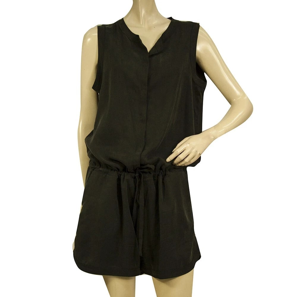 Philosophy Black Tencel Sleeveless Romper Playsuit Shorts size S (1 of 6)