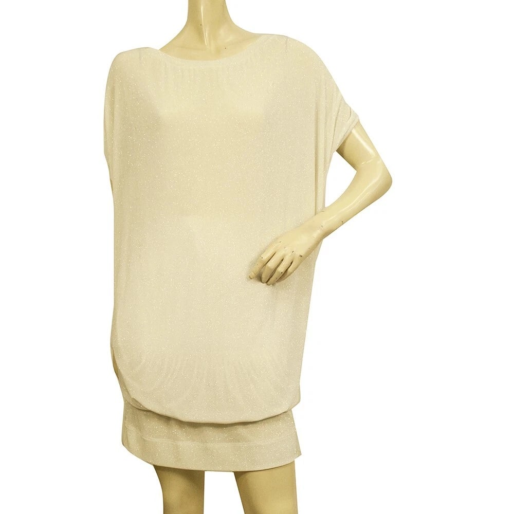 Vivienne Westwood Anglomania White Silvery Shine Mini Draped Dress size XS (1 of 6)