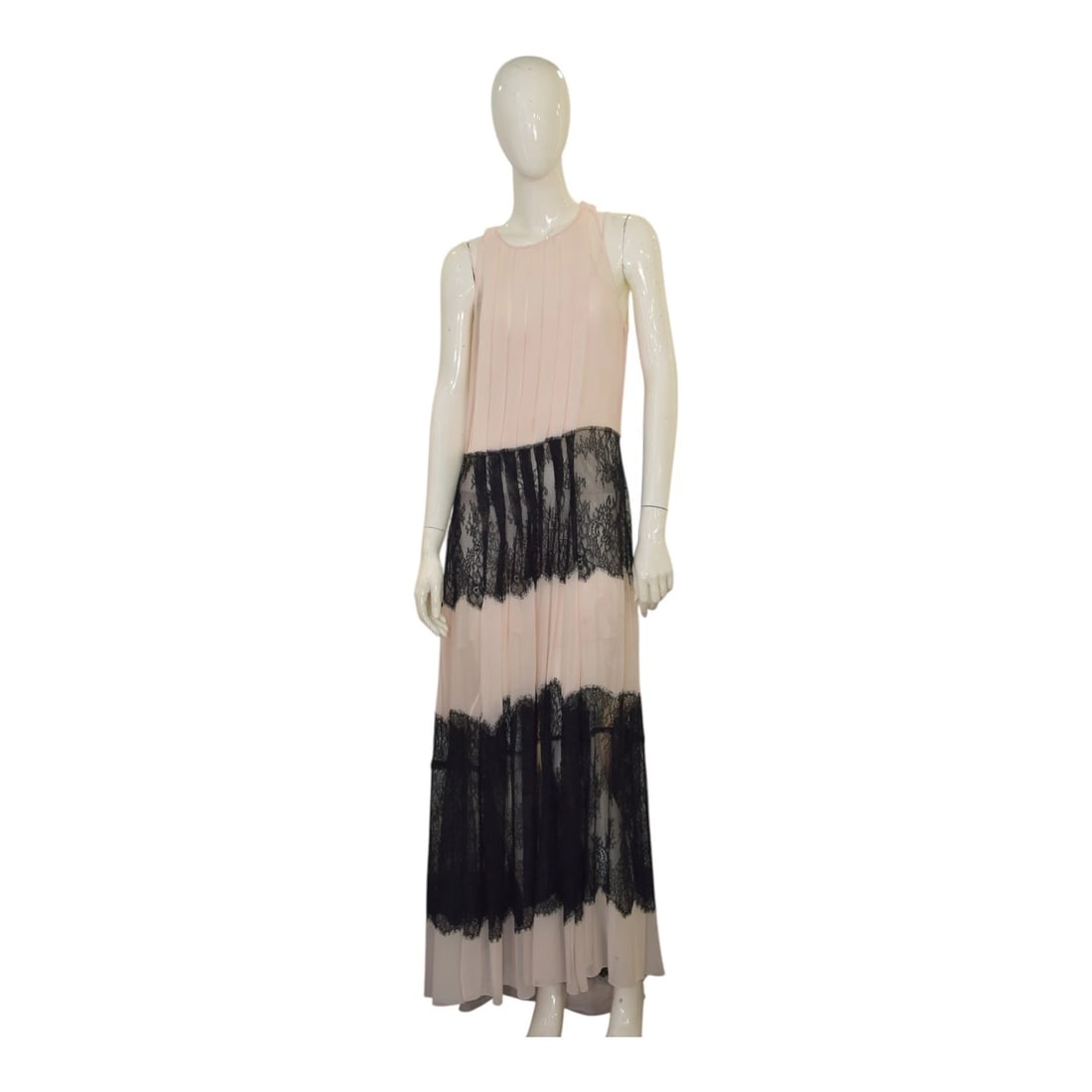 Philosophy di Lorenzo Serafini Pleated Maxi Dress with Lace Inserts – Size IT 44 (1 of 20)