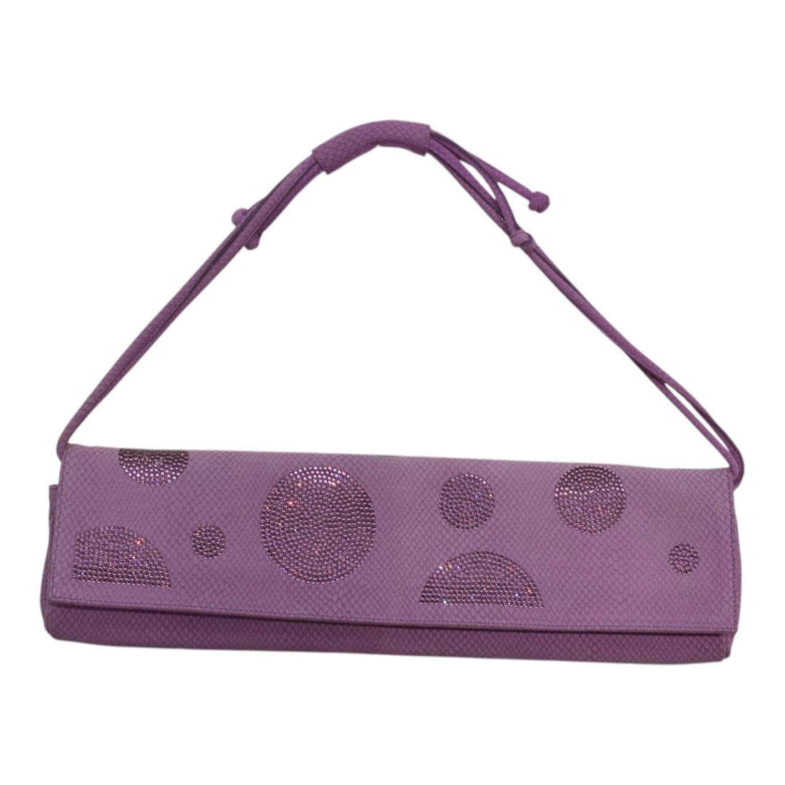 Emanuel Ungaro Purple Crystal Embellished Shoulder Bag – Made in Italy With Box (1 of 17)