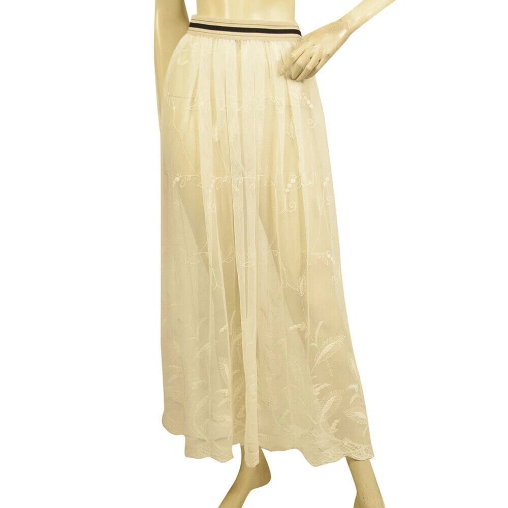 Zilly Cream Tulle Lace Long Length Sheer Summer Maxi Cover Up Skirt size 1: Title:Zilly Cream Tulle Lace Long Length Sheer Summer Maxi Cover Up Skirt size 1 Description:Dondup White Lace Calf Length Summer Skirt w. inner shorts Zilly Cream Tulle Lace Long Length Sheer Summer