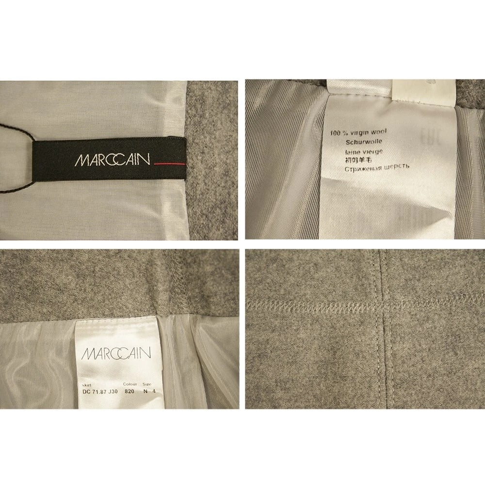 Marc Cain Gray Wool Zip Jacket Silver Dots ( 2) - 2