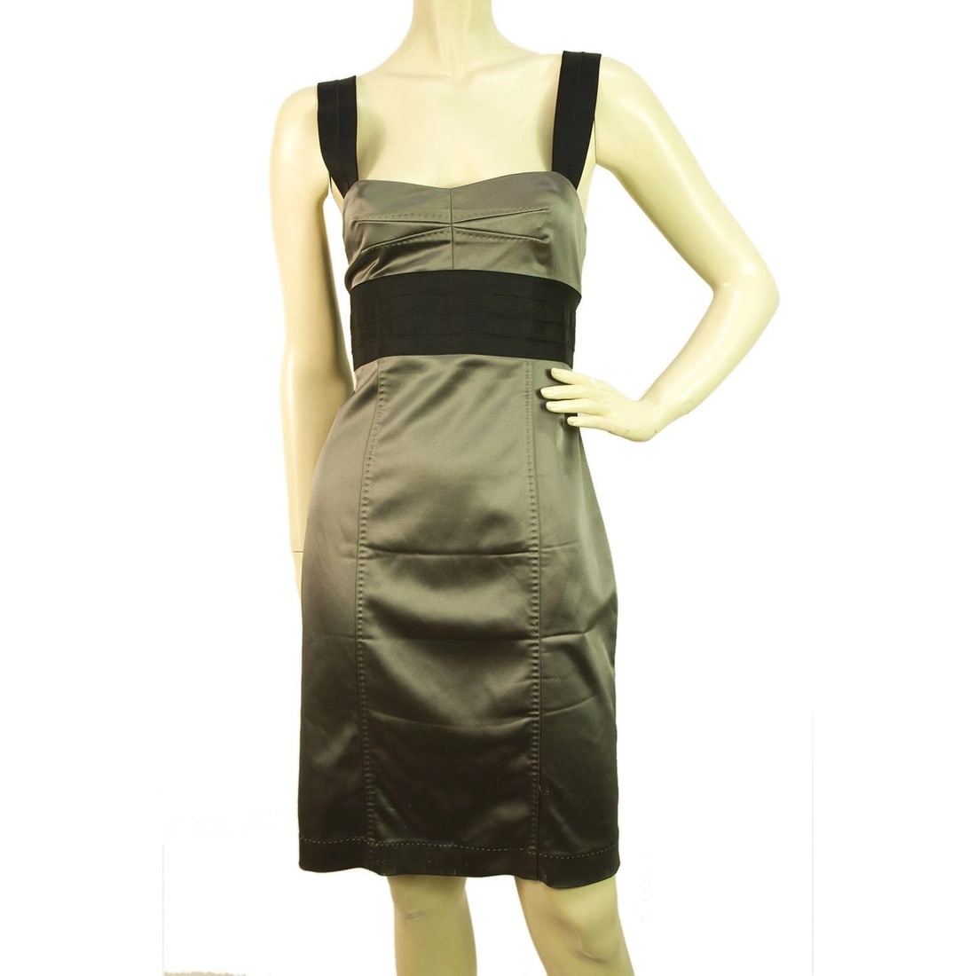 Authentic Alessandro Dell'Acqua Two Tone Panelled Dress in Grey and Black SZ42 (1 of 8)